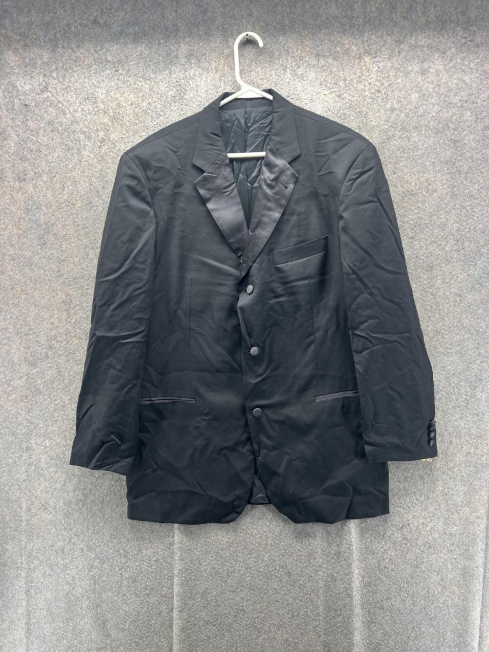 Hugo Boss Tuxedo Jacket Mens 42 Black Wool Single Breasted Notch Lapel Formal